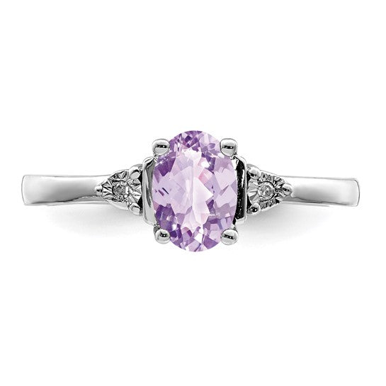 Amethyst & Diamond Ring