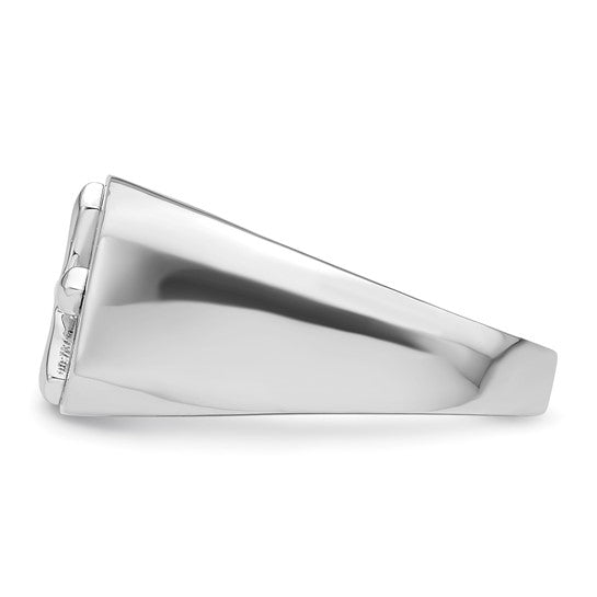 Sterling Silver Signet Cross Ring