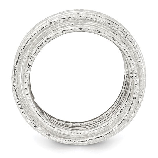 Polished & Textured Spring Ring