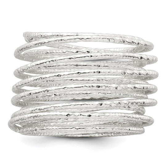 Polished & Textured Spring Ring