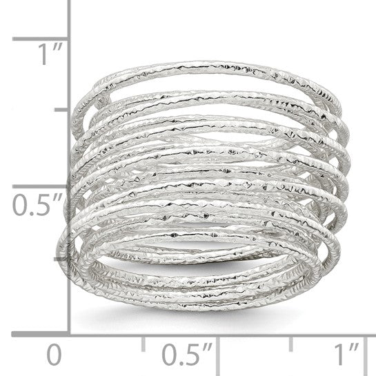 Polished & Textured Spring Ring