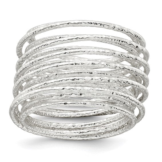 Polished & Textured Spring Ring