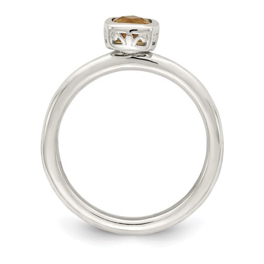 14KY and Sterling Silver Citrine Ring