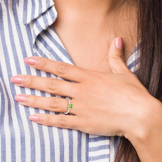 14KY and Sterling Silver Peridot Ring