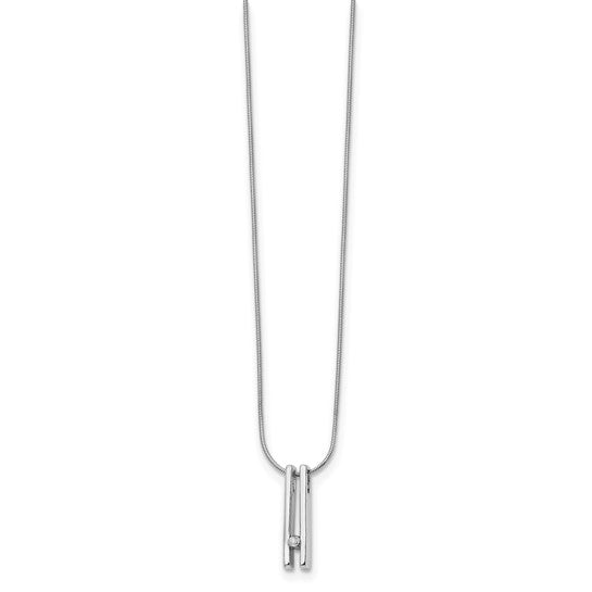 Geometric Diamond Bar Necklace