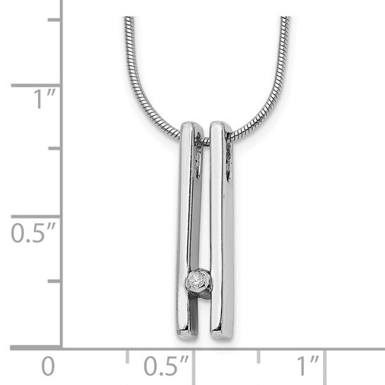 Geometric Diamond Bar Necklace
