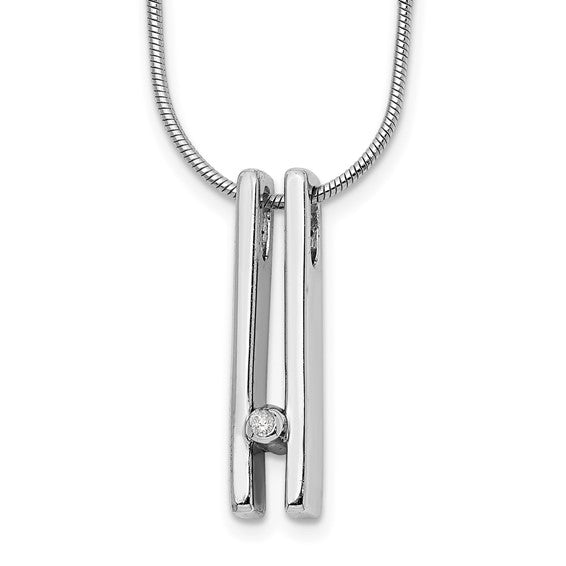 Geometric Diamond Bar Necklace