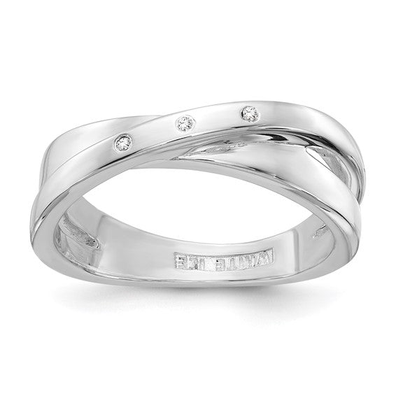 Crossover Diamond Ring