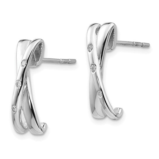 Crossover Diamond Earrings