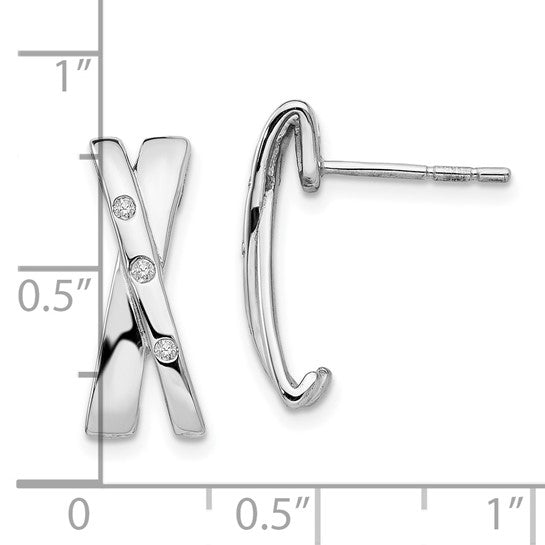Crossover Diamond Earrings