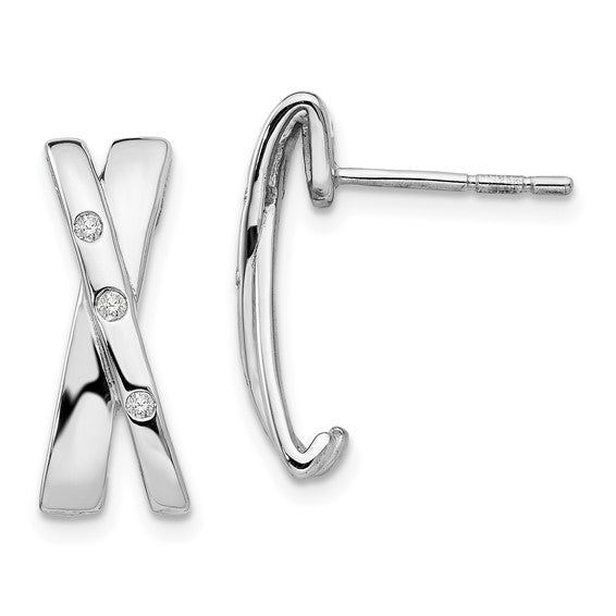 Crossover Diamond Earrings