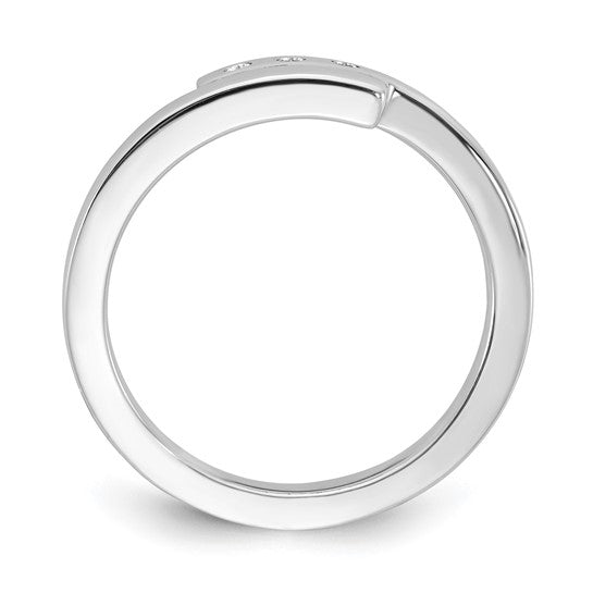 Diamond Cross-Over Ring