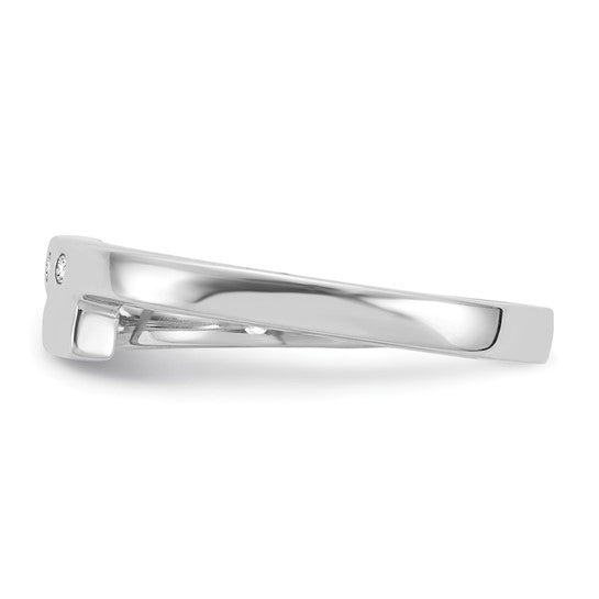 Diamond Cross-Over Ring