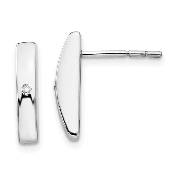 Diamond Bar Earrings