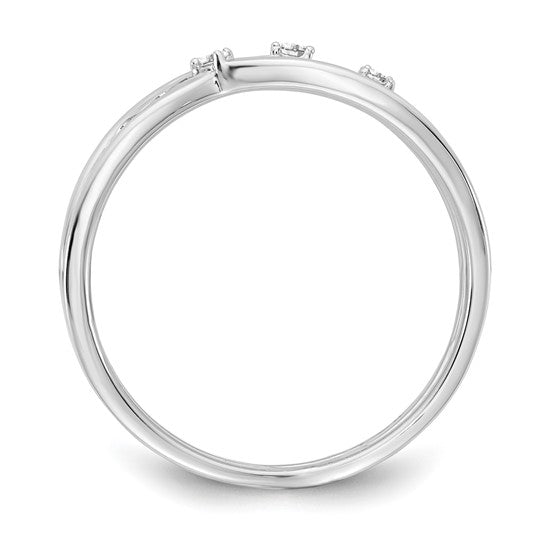 Triple Crossover Diamond Ring