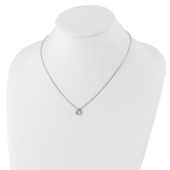 Open Pear Shape Diamond Necklace