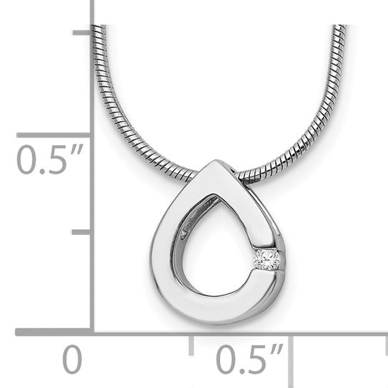 Open Pear Shape Diamond Necklace