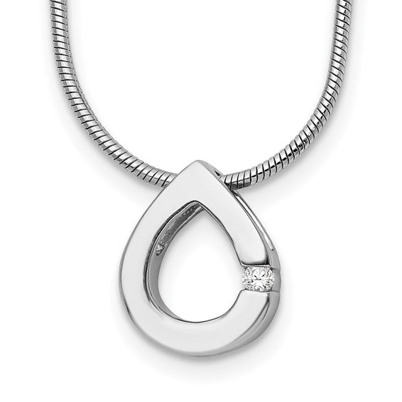Open Pear Shape Diamond Necklace