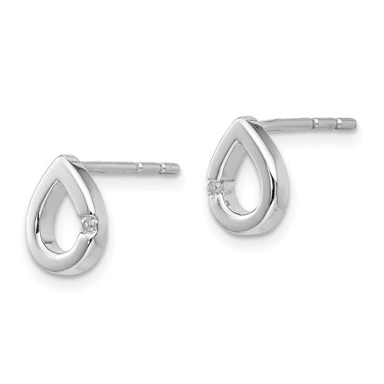 Diamond Teardrop Stud Earrings