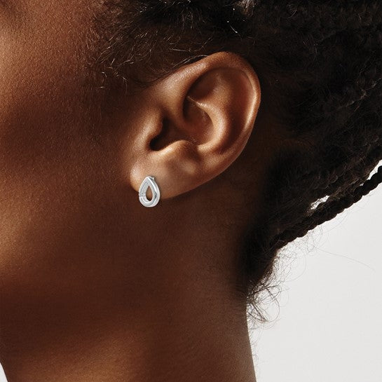 Diamond Teardrop Stud Earrings
