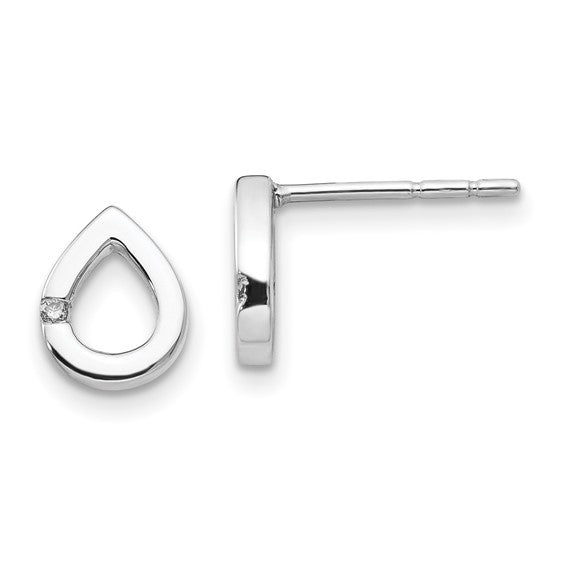 Diamond Teardrop Stud Earrings