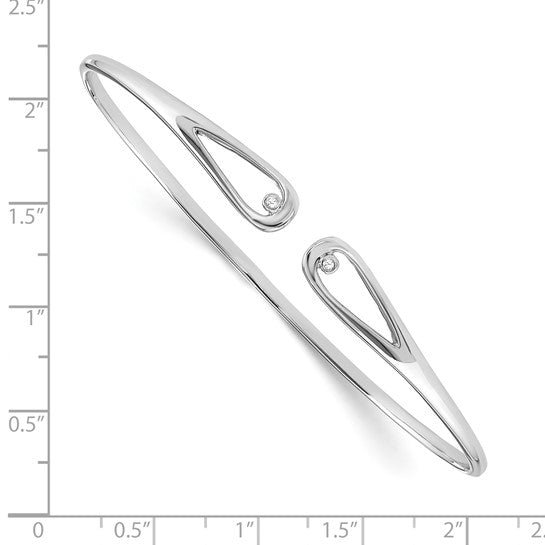 Diamond Loop Bangle Bracelet