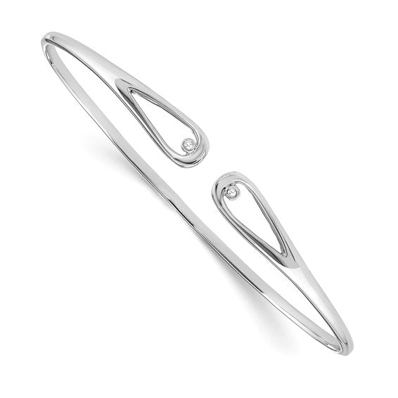 Diamond Loop Bangle Bracelet