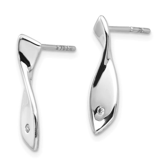 Twisting Diamond Earrings