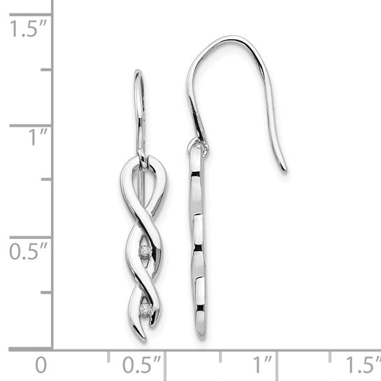 Twisting Diamond Dangle Earrings