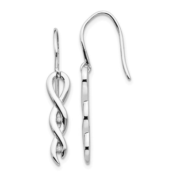 Twisting Diamond Dangle Earrings
