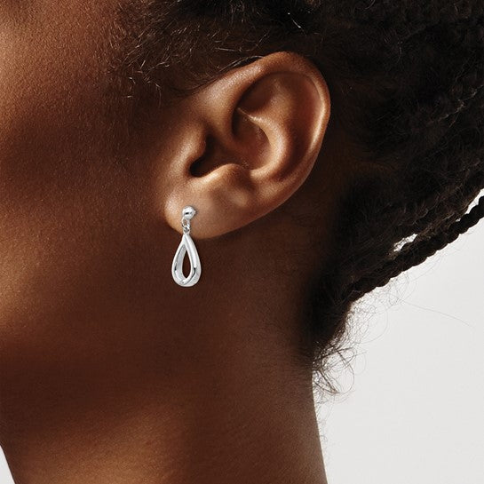 Diamond Teardrop Dangle Earrings
