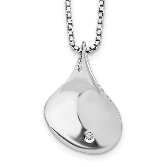 Asymmetrical Diamond Drop Necklace