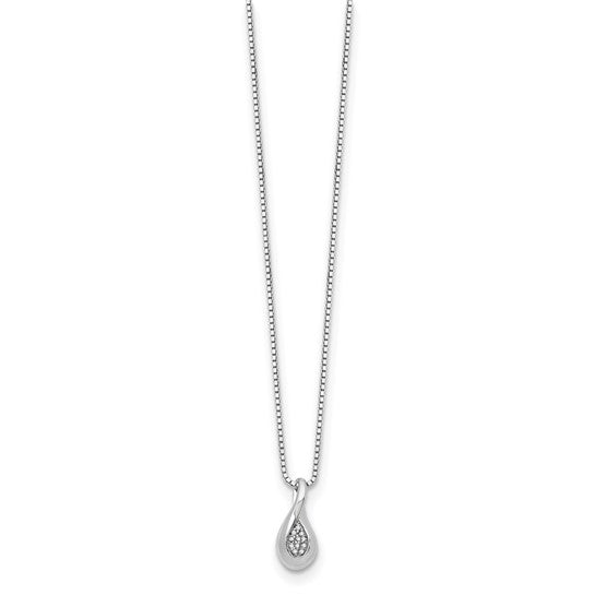 Diamond Cluster Drop Necklace