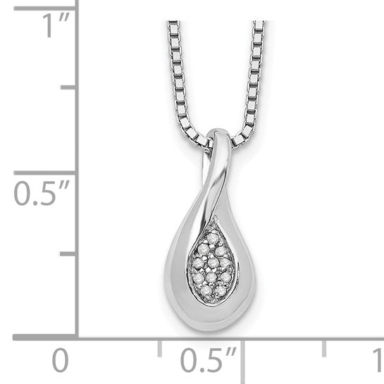 Diamond Cluster Drop Necklace