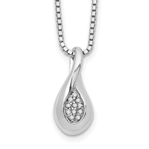 Diamond Cluster Drop Necklace