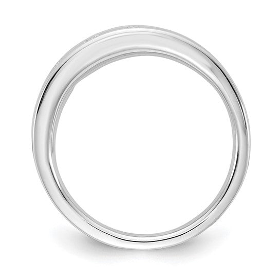 Tapered Flush Set Diamond Band