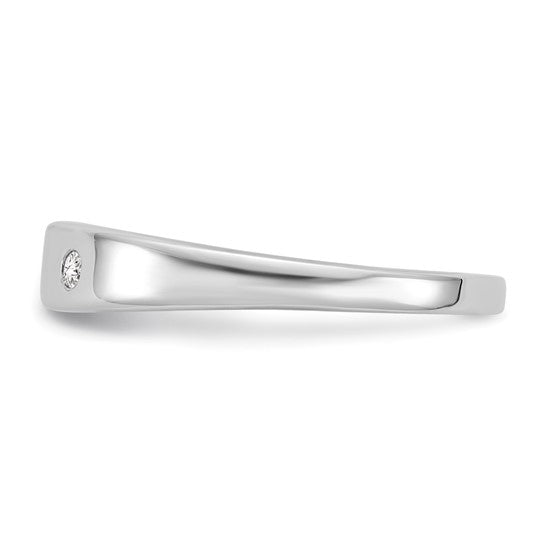 Tapered Flush Set Diamond Band