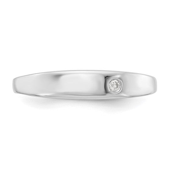 Tapered Flush Set Diamond Band