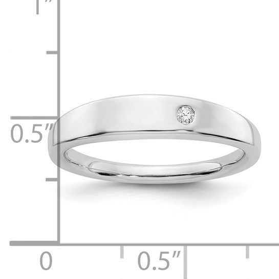 Tapered Flush Set Diamond Band