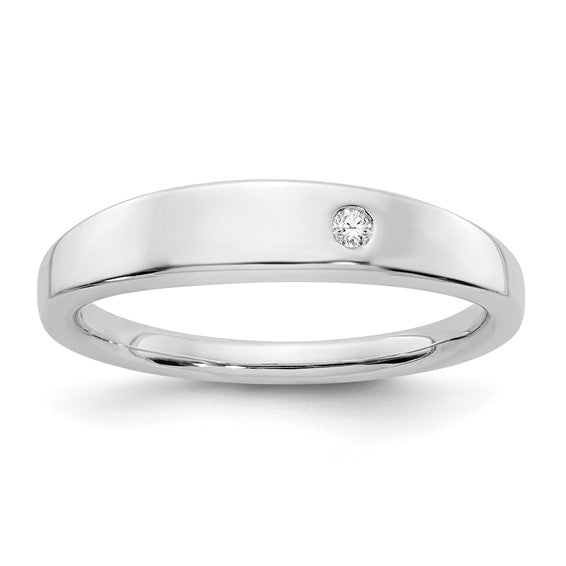 Tapered Flush Set Diamond Band