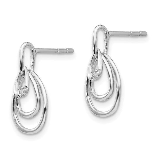 Multi-Layer Diamond Dangle Earrings