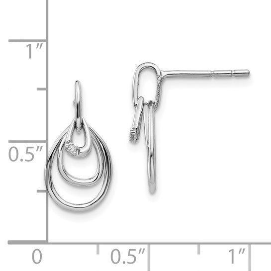 Multi-Layer Diamond Dangle Earrings