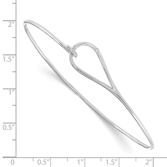 Diamond Bangle Bracelet w/Hook Clasp