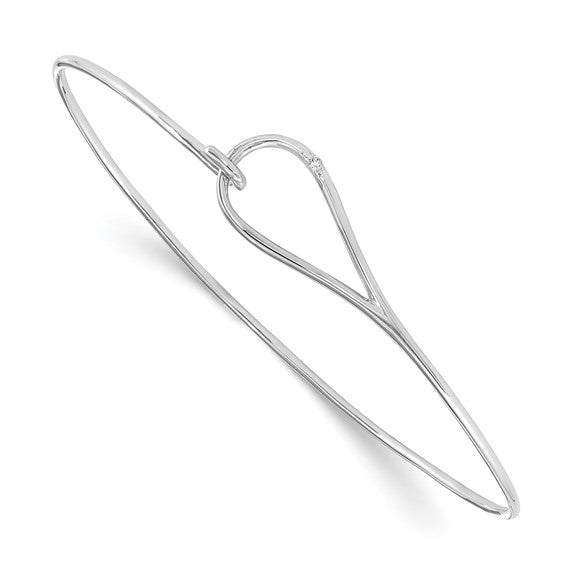 Diamond Bangle Bracelet w/Hook Clasp