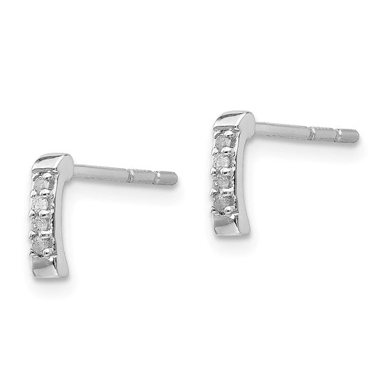 Diamond Bar Post Earrings