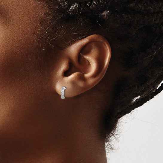 Diamond Bar Post Earrings