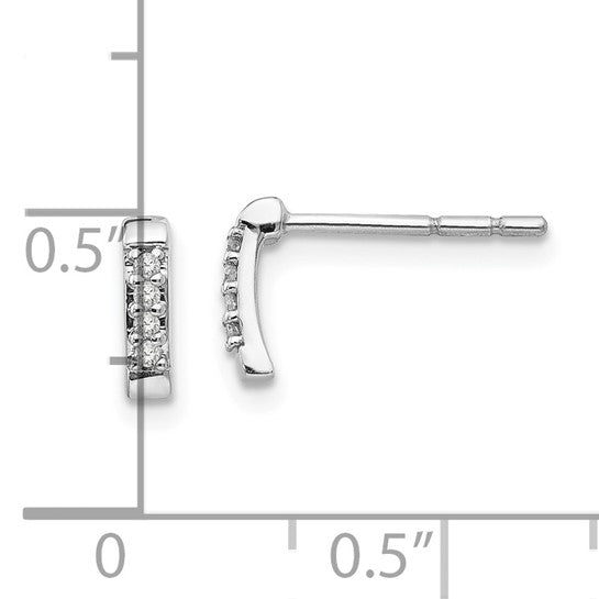 Diamond Bar Post Earrings