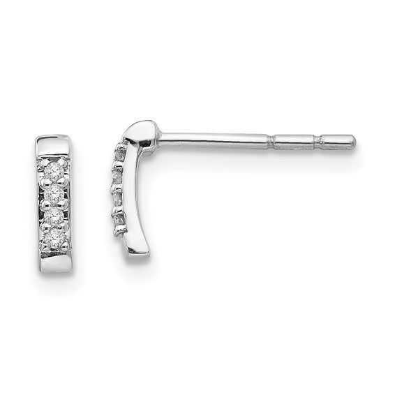 Diamond Bar Post Earrings