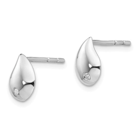 Diamond Tear Drop Studs