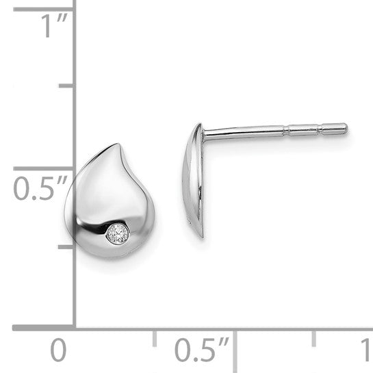 Diamond Tear Drop Studs